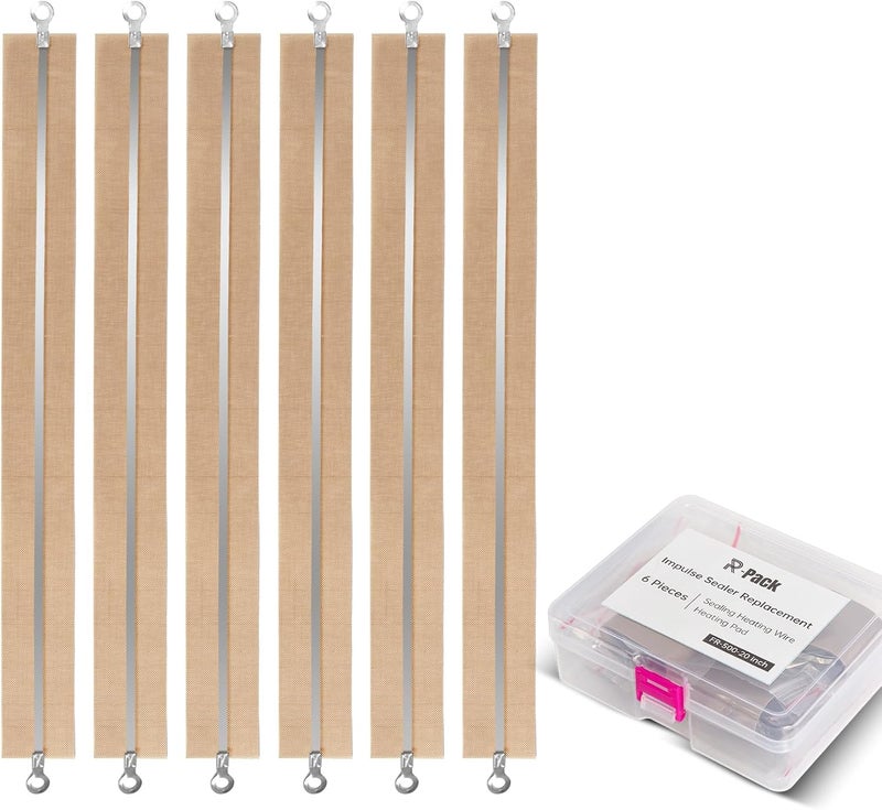 R-PACK Impulse Sealer Heat Wire Element Strip - 20in Sealing Replacement Heating Wires for Sealing Machines (Sealing width : 3mm) - Image 1